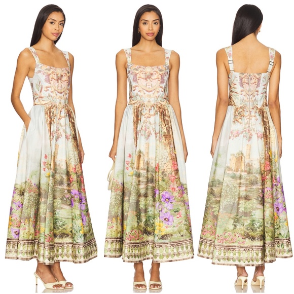 Alice + Olivia Dresses & Skirts - Alice + Olivia Guinevere Floral Damask Bustier Dress Dusk To Dawn - Size 2